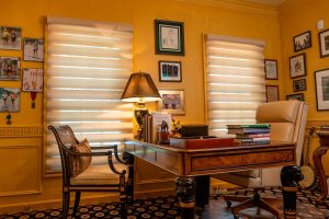 5 Modern Window Treatments to Try in 2020 1 Alustra® Pirouette® with PowerView® Motorization 3 1