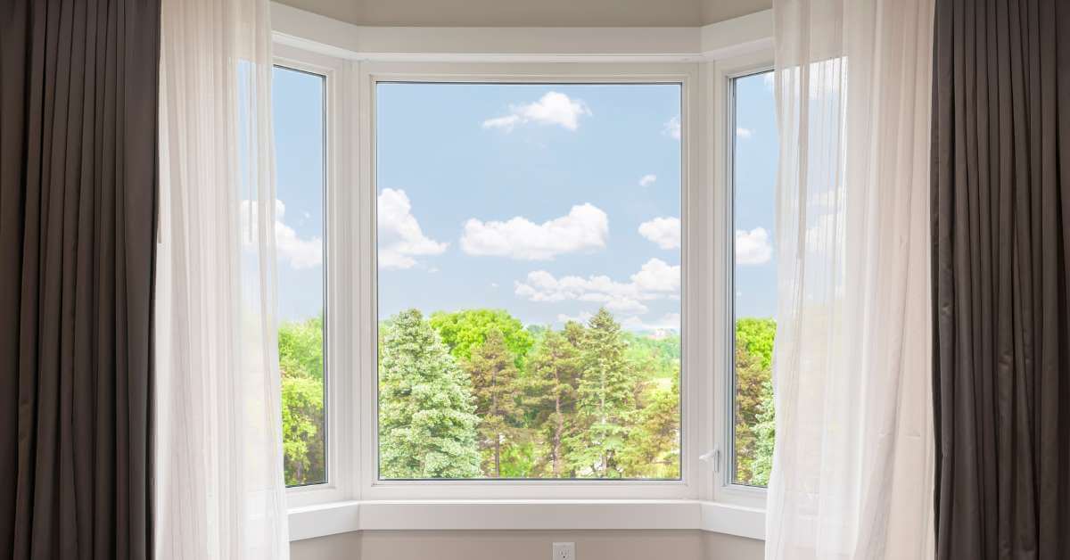 bay window blinds and curtains ideas